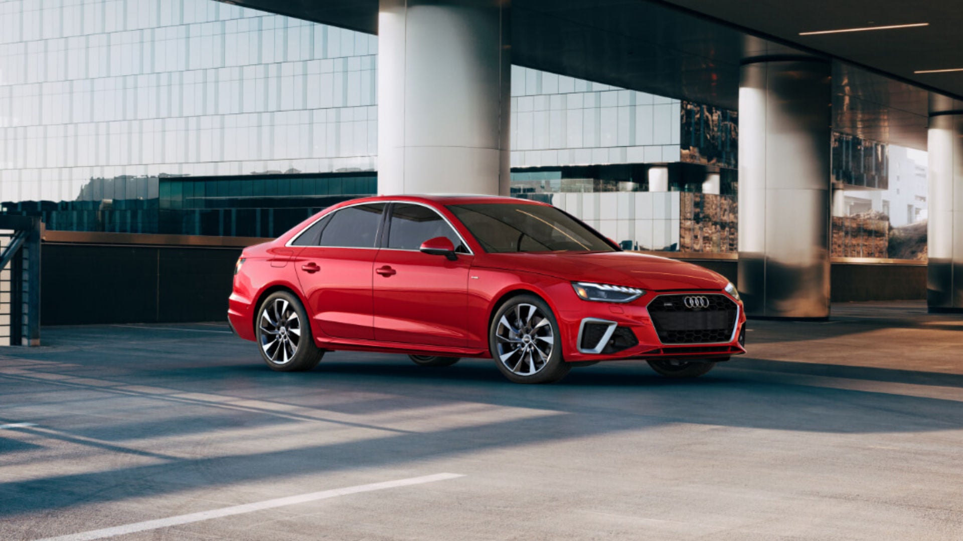 2025 Audi A4 Exterior Parked By An Office Building