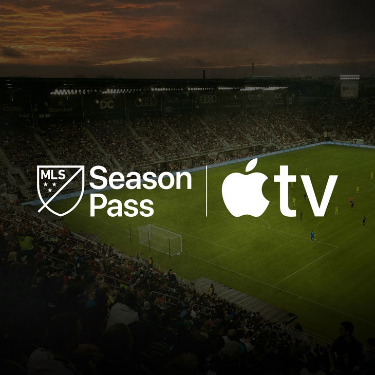 The Major League Soccer Season Pass and AppleTV logos.