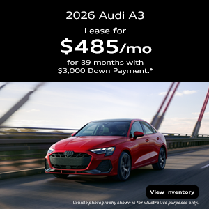 Front view of an Audi A3