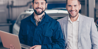 Front portrait of an Audi representatives.