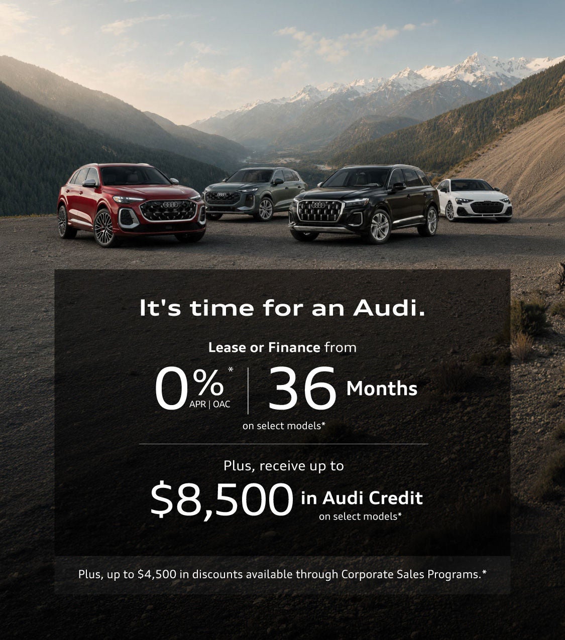 It's time for an Audi at Audi Midtown Toronto