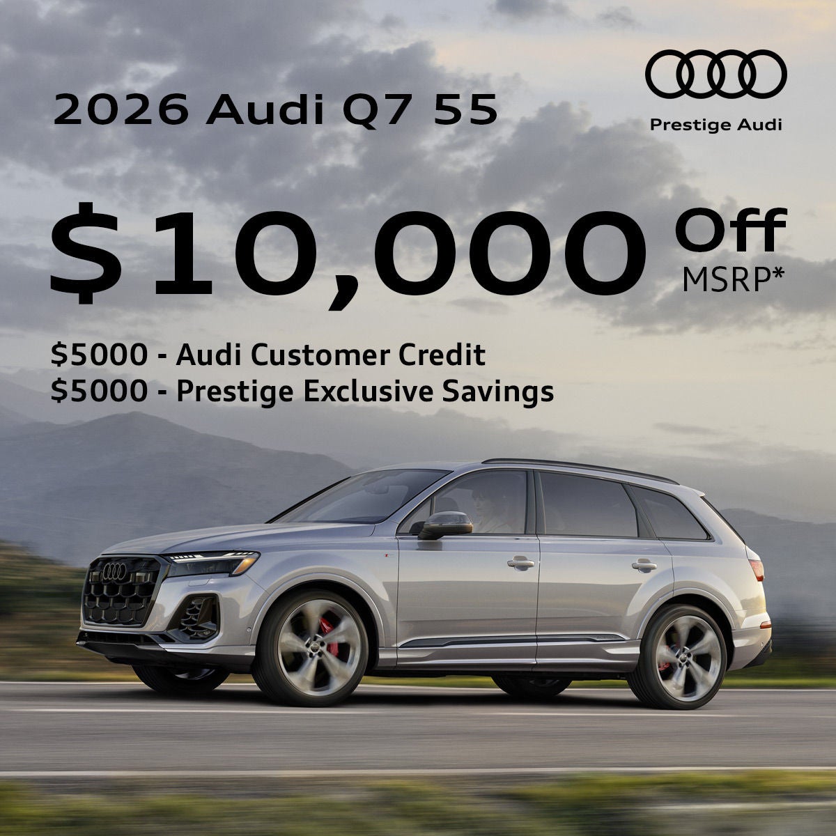 2026 Audi Q7 45 - $10,000 Off MSRP*