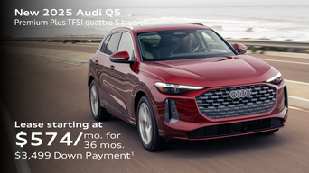 New 2025 Audi Q5 Premium Plus TFSI quattro S tronic® Lease starting at $574/mo. for  36 mos. $3,499 Down Payment