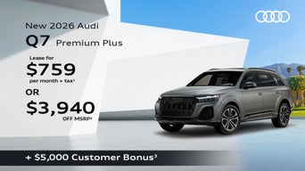 front facing 2026 Audi Q7 45 TFSI parked