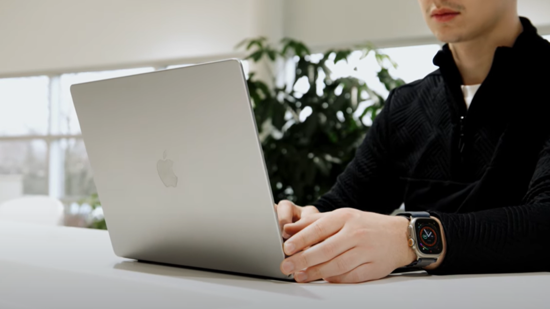 A person working on a computer.