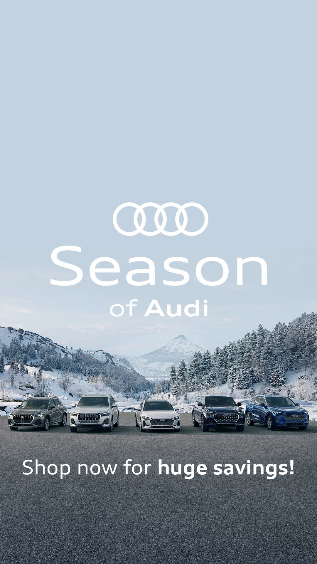 Left side profile view of an Audi vehicle accelerating.