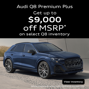 Front view of an Audi Q8