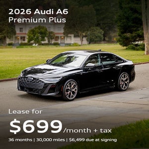 front facing 2026 Audi A6 driving