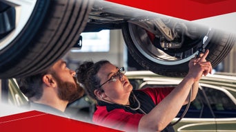 Technician holding Allen key.