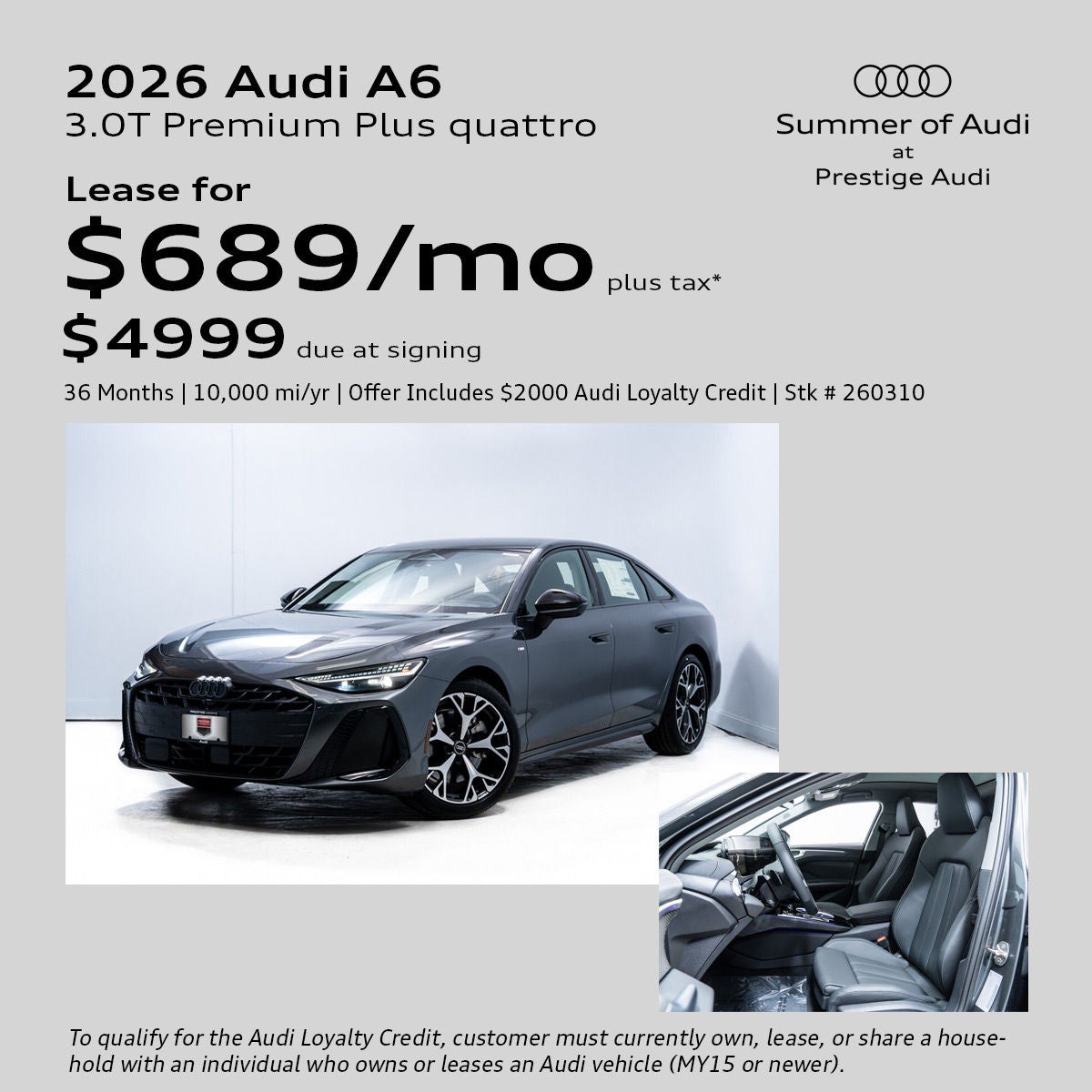 Audi A6 Lease Offer