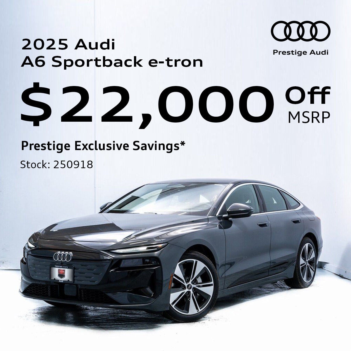 Audi A6 e-tron - $22,000 Off MSRP