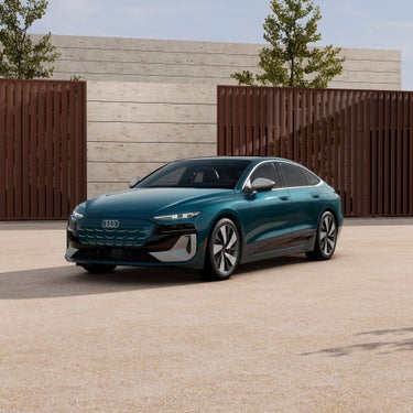 3/4 side view of the Audi S6 Sportback e-tron.