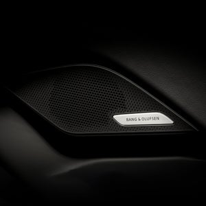 Close-up on a Bang & Olufsen speaker in the Audi S6 Sportback e-tron.