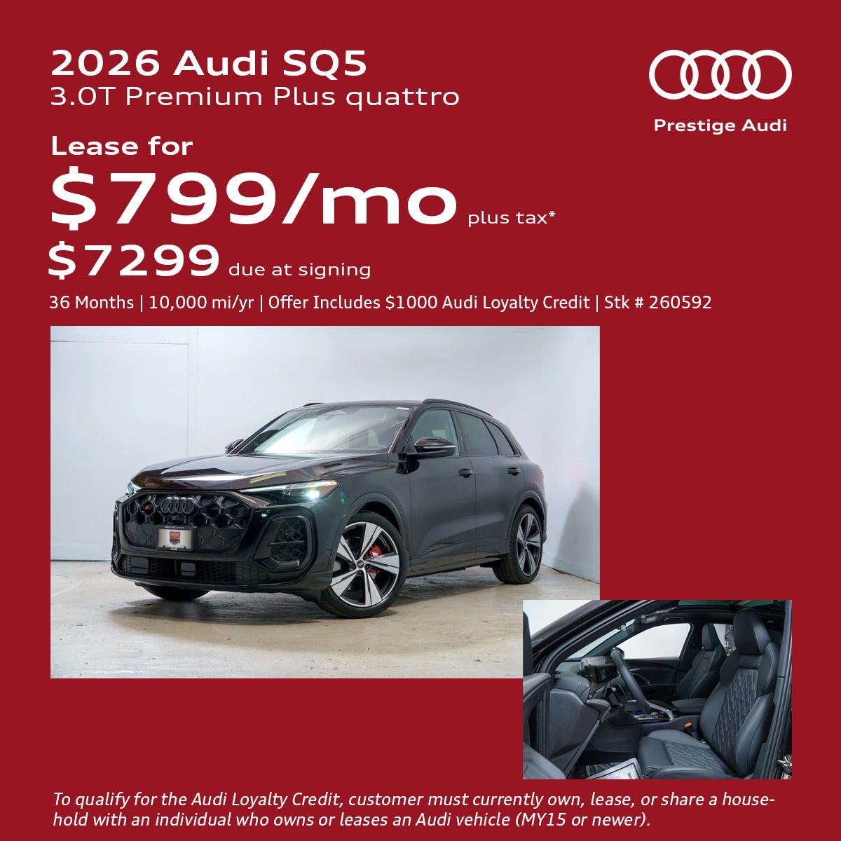 Audi SQ5 Lease Offer