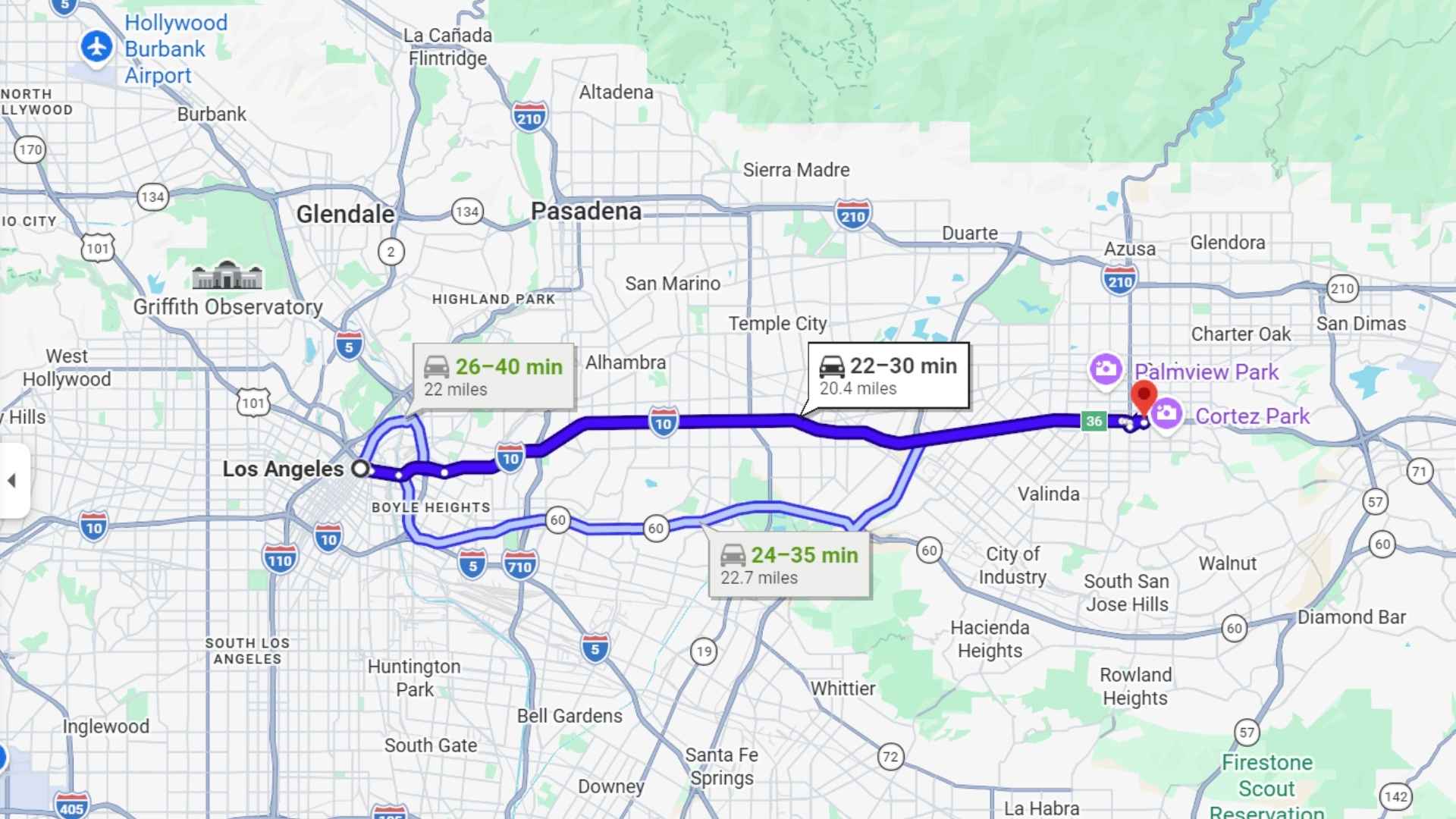 Directions From Los Angeles to Audi West Covina