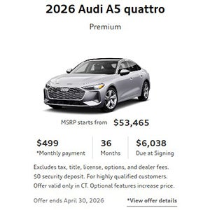 Side view of an Audi vehicle 