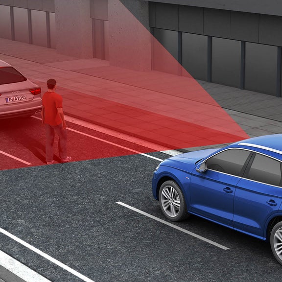 Demonstration of the Audi pre sense feature on the Audi Q7.