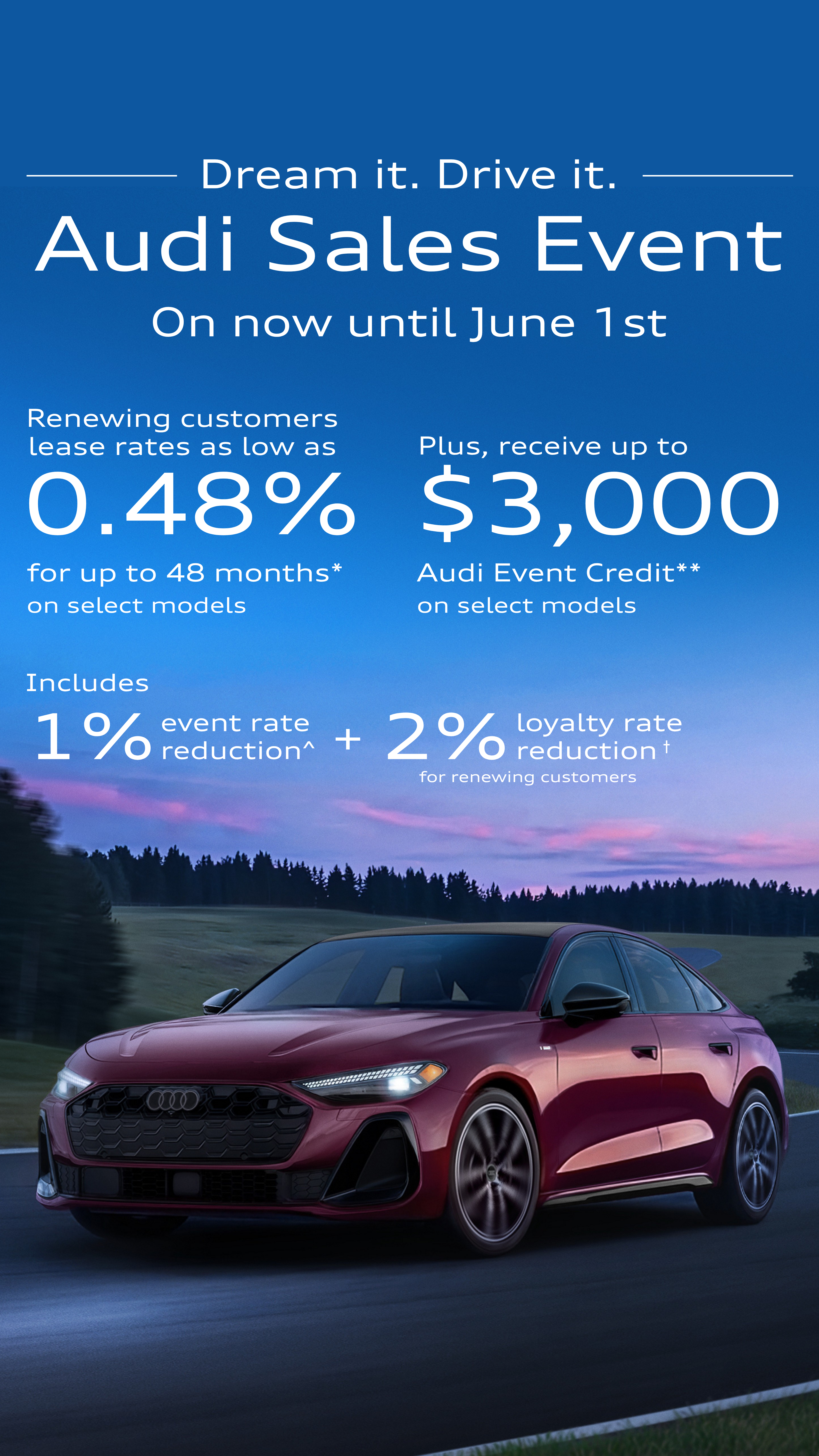 Dream it drive it Audi sales event