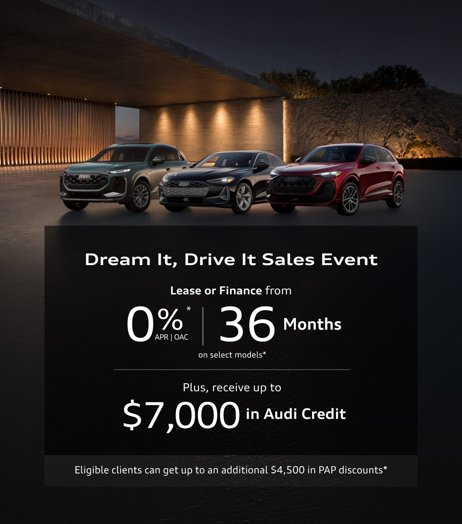 Dream It, Drive It Sales Event at Audi Midtown Toronto
