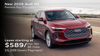 New 2026 Audi Q5 Premium Plus TFSI quattro S tronic® Lease starting at $589/mo. for  36 mos. $5,299 Down Payment