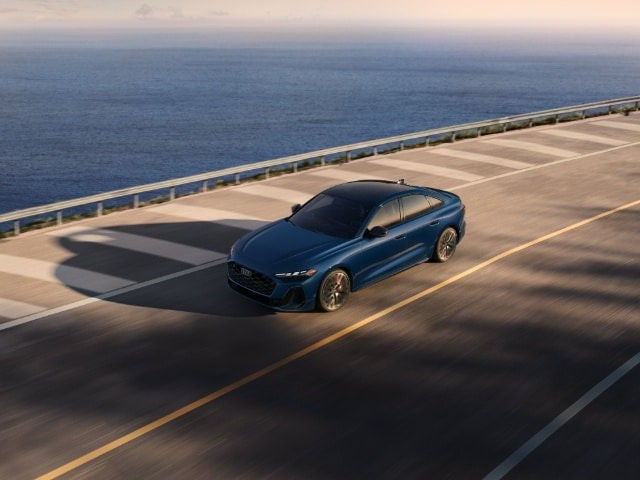 Audi S5 driving along the highway