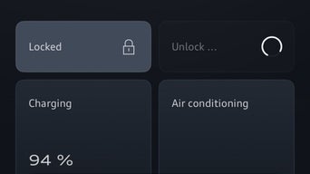 An Audi owner checking their vehicle status on the myAudi app.