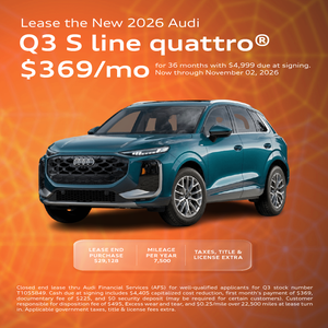 Lease the New 2026 Audi Q3 S line quattro® $369/mo