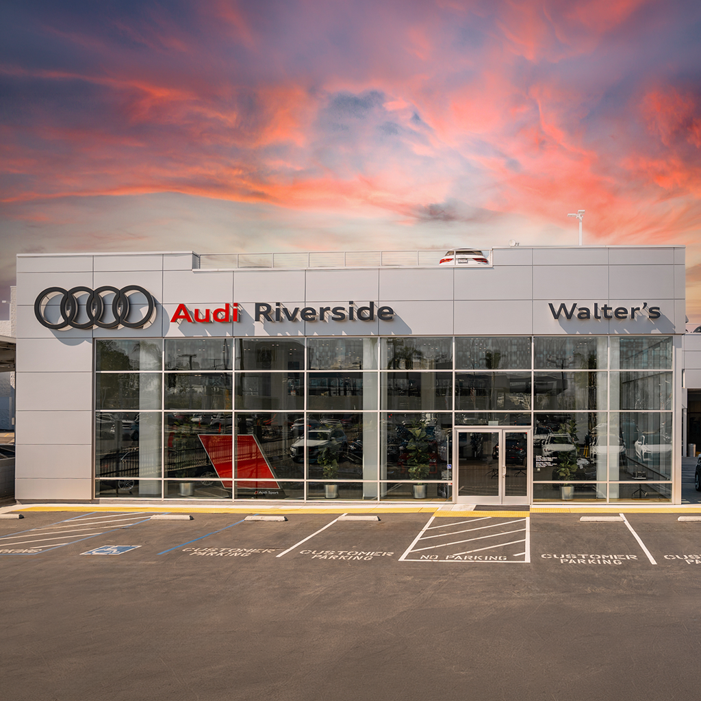 Front of Audi Riverside store.