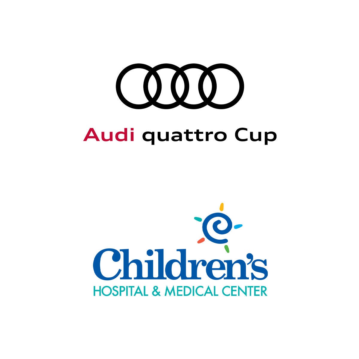 Audi Quattro Cup and Childrens Hospital Medical Center Logo