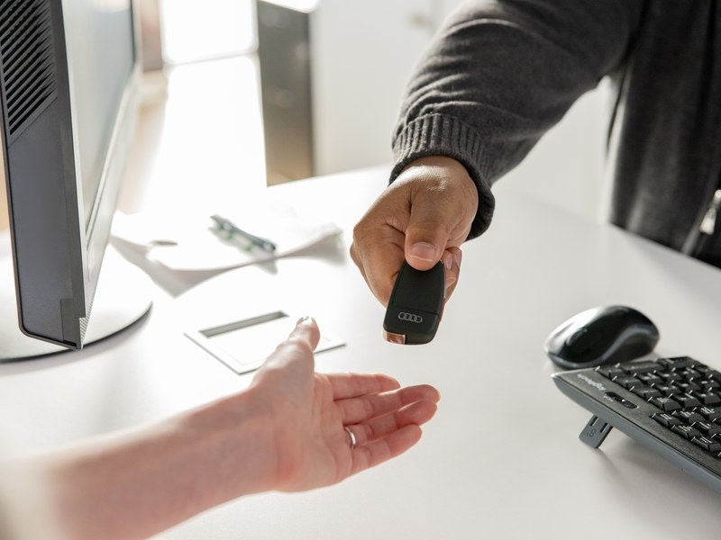 Audi key handoff — used cars for sale at Audi Sewickley near Pittsburgh PA