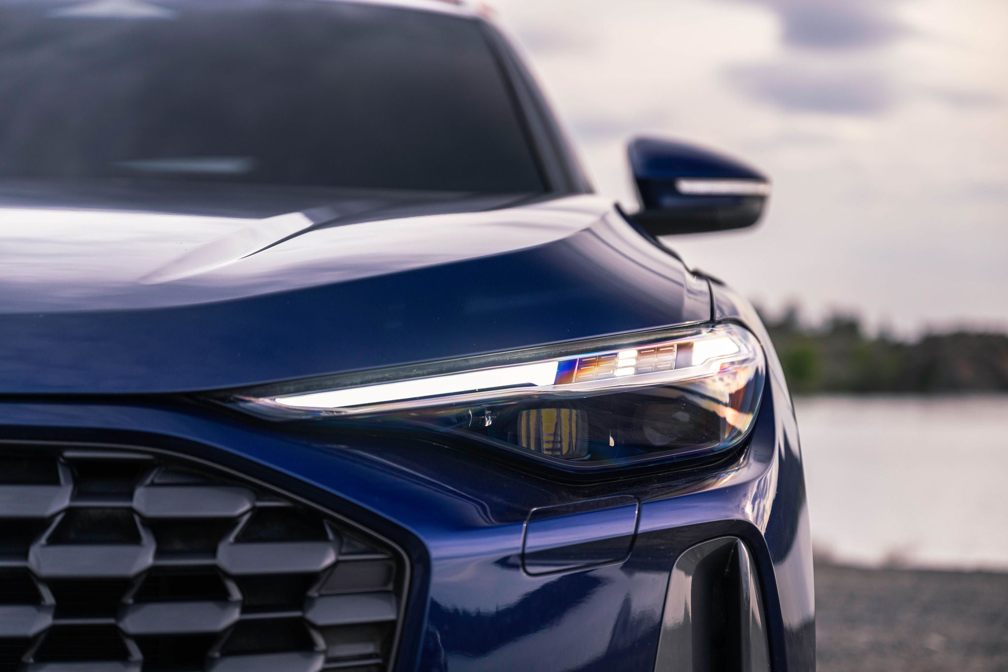 audi q5 headlight parked