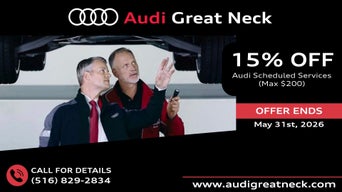 Audi vehicle in the service center.