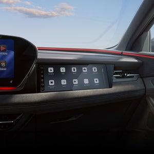 Close-up on the passenger screen on the Audi SQ6 Sportback e-tron.