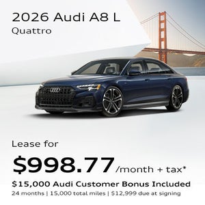 front facing 2026 A8 L parked