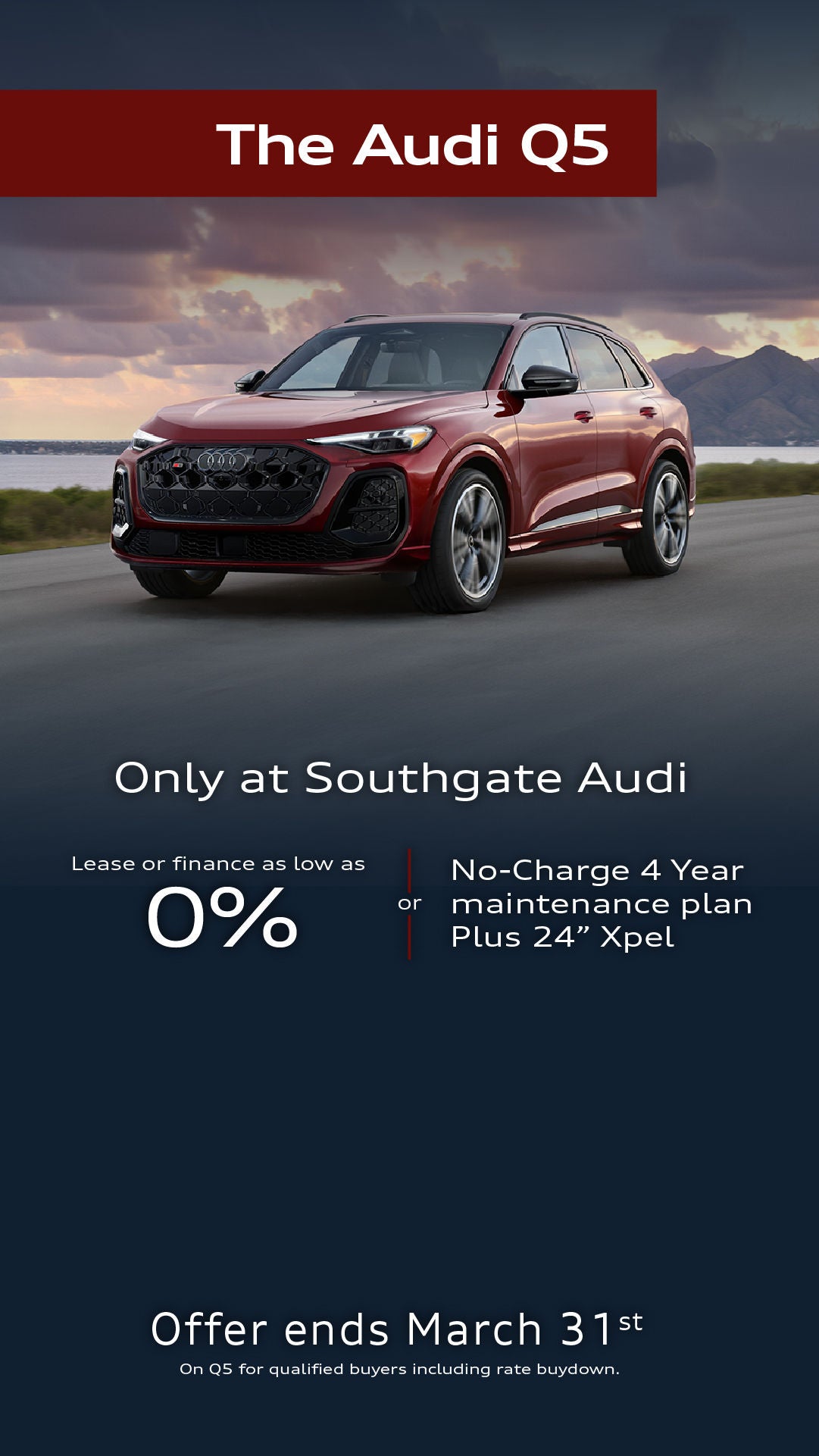 Audi 2025 Audi Q5 left profile driving.