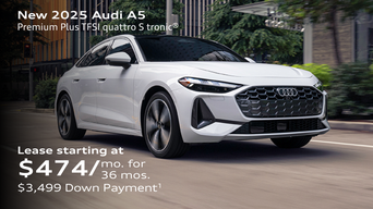 New 2025 Audi A5 Premium Plus TFSI quattro S tronic® Lease starting at $474/mo. for  36 mos. $3,499 Down Payment