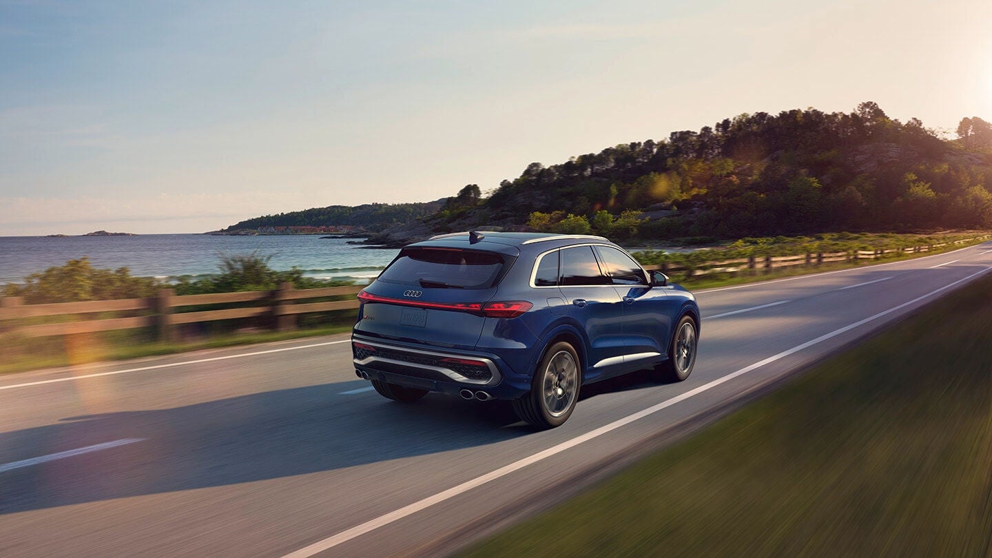 Audi vehicle accelerating. 