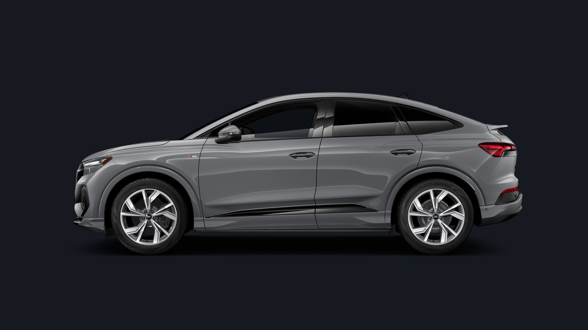 Side-view of the Audi Q4 Sportback e-tron.