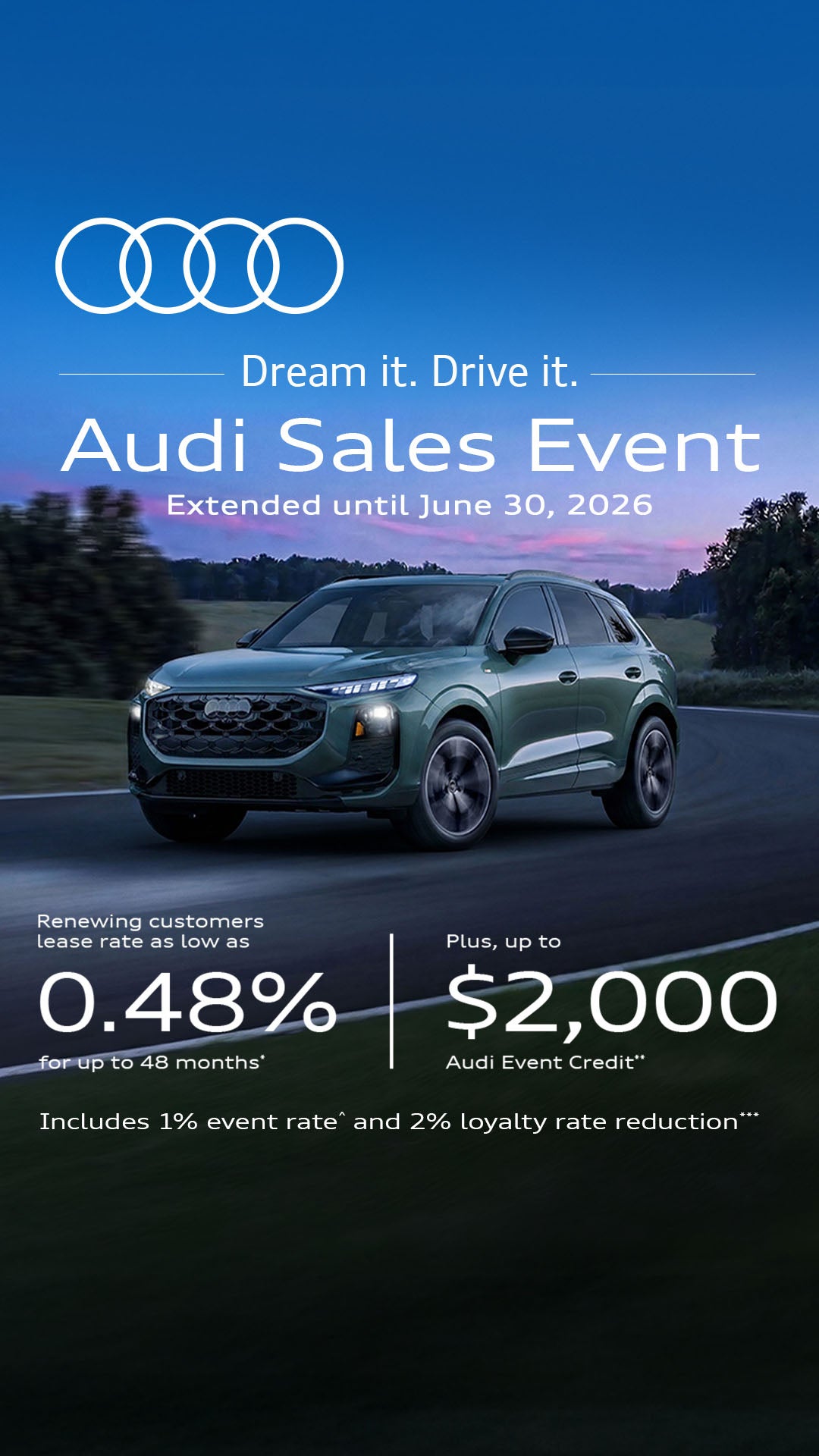 Audi Monthly Promotion Banner