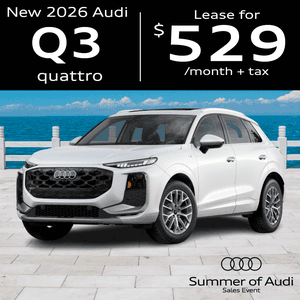 Side view of an Audi Q3 parked