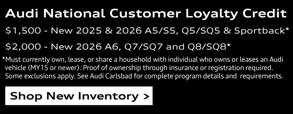 Audi National Customer Loyalty Credit