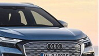 Three-quarter view of an Audi vehicle.