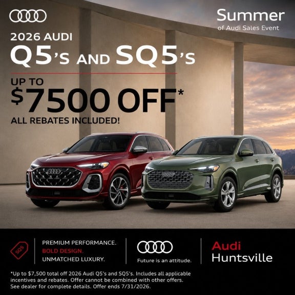 2026 Audi Q5-SQ5 Save Up To $6,000 at Audi Huntsville