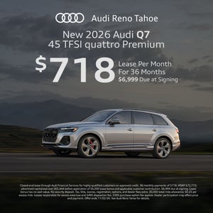 2026 Audi Q7 Lease for $718/mo for 36 mos with $6,999 DAS