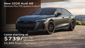 New 2026 Audi A6 Premium Plus TFSI quattro S tronic® Lease starting at $739/mo. for  36 mos. $5,499 Down Payment