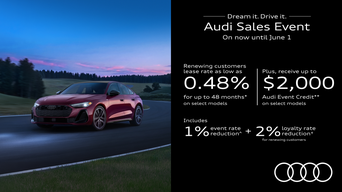 Dream it. Drive it. Audi Sales Event.