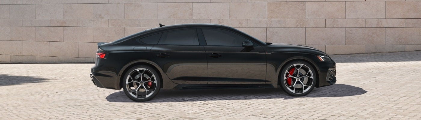 Audi RS5 side profile highlighting sleek performance coupe design