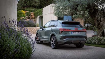 Three-quarter back view of the 2026 Audi Q3.