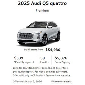 Side view of an Audi vehicle 