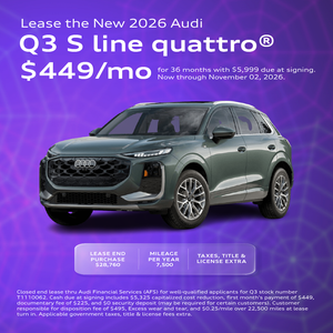 Lease the New 2026 Audi Q3 S line quattro® $449/mo